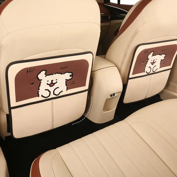 可愛いキャラクターの車用収納バッグ【座席背面の保護・防汚・防摩擦】