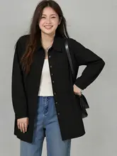 春用女性中長丈シャツ【シルエットを美しく見せる・ウエスト絞りデザイン・独特な肩ライン】