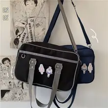 学生向け通勤用トートバッグ【ショルダー付き・ハロウィン風デザイン・黒】