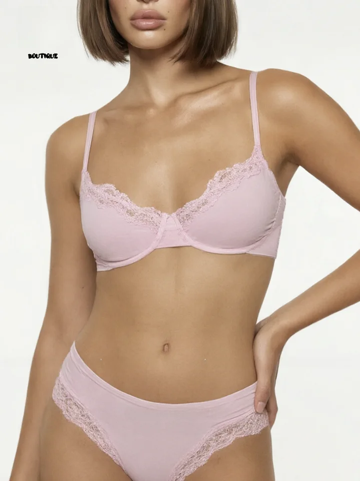 ブラジャー レディース ワイヤー入り レース パッドレス セクシー 「skims」