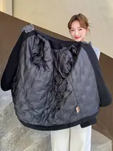黒のショートスーツダウンジャケット【厚手・冬用・女性用】