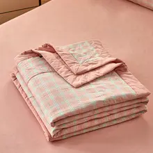 天然素材使用の夏用掛け布団【全棉・水洗い加工・学生寮用】