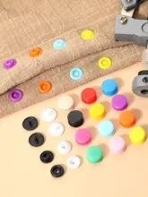 カラフルな丸形ボタン【プレス式・作業服やベビー服用・安全子母ボタン】