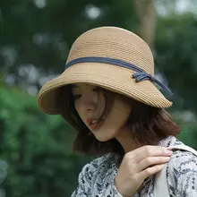 シンプルな大きなつば付き婦人用フィッシャーハット【遮光・折りたたみ可能・夏用】