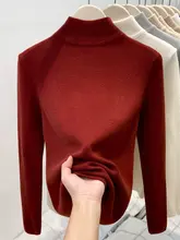 インナーシャツ 女性 秋冬 ベーシック スリム シンプル ニット