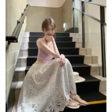 夢見るアリス刺繍レースキャミソールとロングスカート【女性用・ファッションドレス】（セットアップ対応）