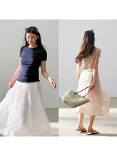極上の柔らかさのコットンプリーツスカート【ウエストゴム・美シルエット】（セットアップ対応）
