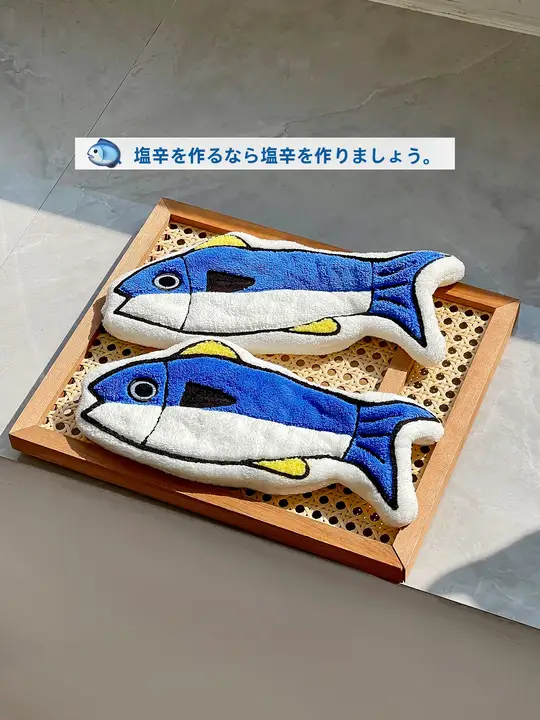 かわいい掛け式キッチン・洗面所用タオル【超吸水・厚手・手拭き用】