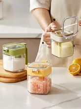 ガラス製調味料入れ【スプーン収納・密閉タイプ・キッチン用】