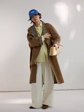 リバーシブルデザインの中長款コットンチェックトレンチコート【春用・クラシックスタイル】