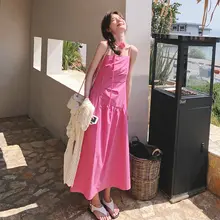 ニットカーディガンとキャミソールワンピースセット【春夏用・ビーチリゾートスタイル・2点セット】
