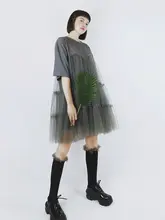 TEATREE 自製メッシュワンピース【コットン素材・ゆったりシルエット・夏用】