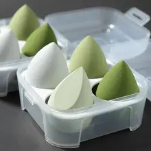 極上の柔らかさ！スラントカットメイクアップスポンジ【乾湿両用・化粧用ケース付き】