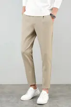 ビジネスカジュアルのウールパンツ【厚手・抗皺加工・ tapered fit】