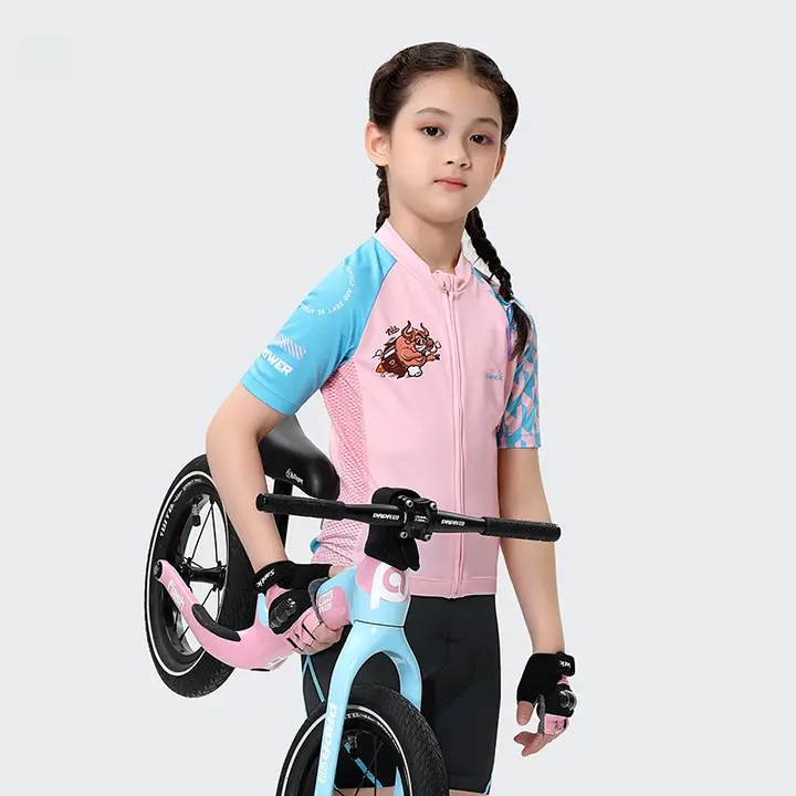 Santic 春夏用子供向けサイクリングウェア【男女兼用・バランスバイク対応・極上の柔らかさ】（セットアップ対応）