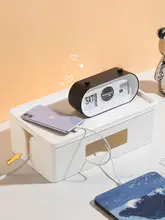 大容量デスクトップ電源タップ収納ボックス【オフィス用・コンパクト設計】