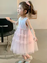 女の子用 夏用プリンセスドレス【ノースリーブ・可愛いデザイン】