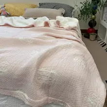 夏用ライセール天絲ガーゼブランケット【ひんやり感・ダブルサイズ・エアコン対応】（セットアップ対応）