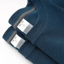 極上の柔らかさ！藏蓝色ワッフル生地の短袖Tシャツ【男女兼用・フィット・夏用】（セットアップ対応）