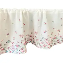 ロマンティックな桜柄コットンリネンカーテン【半カーテン・防塵・遮光・ピンク】