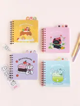 かわいいキャラクターデザインのノート【横線入り・学生用・ブックマーク付き】