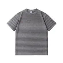 レトロストライプの半袖Tシャツ【ユニセックス・フィット・夏用】