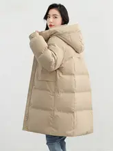 女性用中長丈ダウンコート【フード付き・極上の柔らかさ・スタイリッシュデザイン】