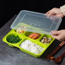 電子レンジ対応PP製仕切り付き弁当箱【学生用・コンパクトデザイン】