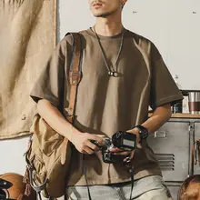 Tシャツ メンズ 半袖 クルーネック 無地 綿100% 厚手 オーバーサイズ 大きいサイズ アメリカン風 ベーシック 着回し インナー 夏