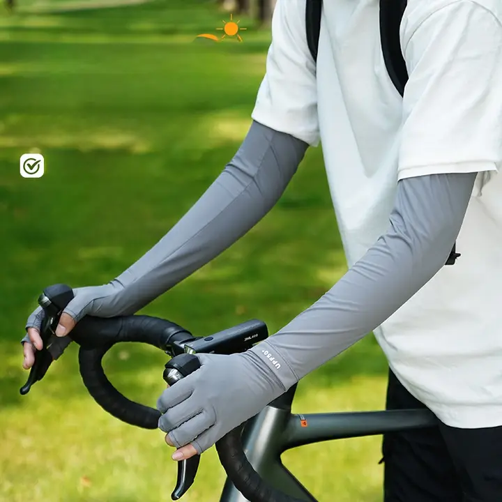 tuban 紫外線対策 男性用一体型サンプロテクショングローブ【夏用・ひんやり感・ゆったりフィット】