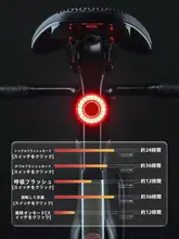 ロックブラザーズ 自転車用テールライト【スマートブレーキセンサー・防水・夜間走行用】