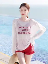 体型カバーもできる！バイカラーの分体スタイル水着【大きいサイズ・保守的なデザイン・温泉用】（セットアップ対応）