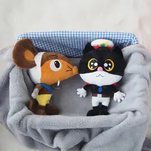黒猫警長と白猫班長の毛糸製ぬいぐるみ【かわいいデザイン・プレゼントに最適】