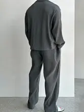 テクスチャー感のあるカジュアルスーツ【春秋用・ジャケット・ストレートパンツ】（セットアップ対応）