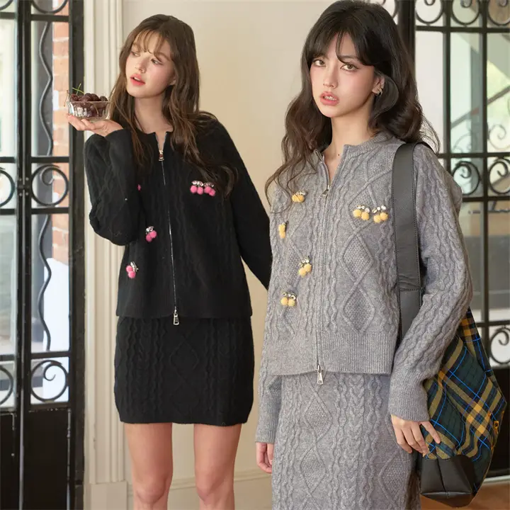 冬のメロディーコーディネート【春秋用・おしゃれ・カジュアル・2点】（セットアップ対応）