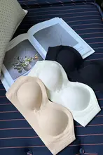 女性用 ノンストラップブラ【薄手・滑り止め・シームレス・デザインブラ】
