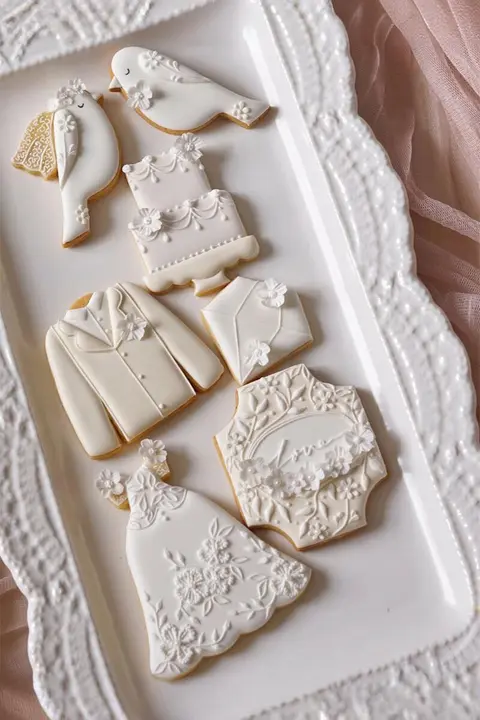 クッキー型  PLA樹脂製 ホワイト ギフト バレンタイン 結婚祝い 