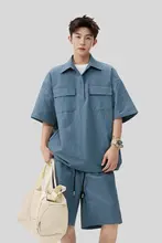 フィット半袖シャツ【メンズ・オープンカラー・速乾・夏用】（セットアップ対応）
