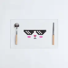 可愛いキャラクターPVCレザーランチマット【スクエア・防水・耐熱・オイルブロック】