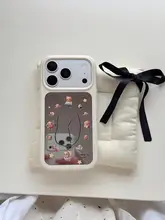 趣味の鏡面時計デザインのiPhone用ケース【特別デザイン・耐衝撃】（セットアップ対応）