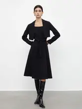 秋用 レディース OLスタイル ジャケット付きキャミソールドレス（セットアップ対応）