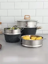 304ステンレス蒸し器【家庭用・多機能・蒸飯器・鍋・スチーマー】