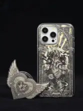 アートデザイン 磁気吸着式スマホスタンド【流砂・星空モチーフ・伸縮可能】