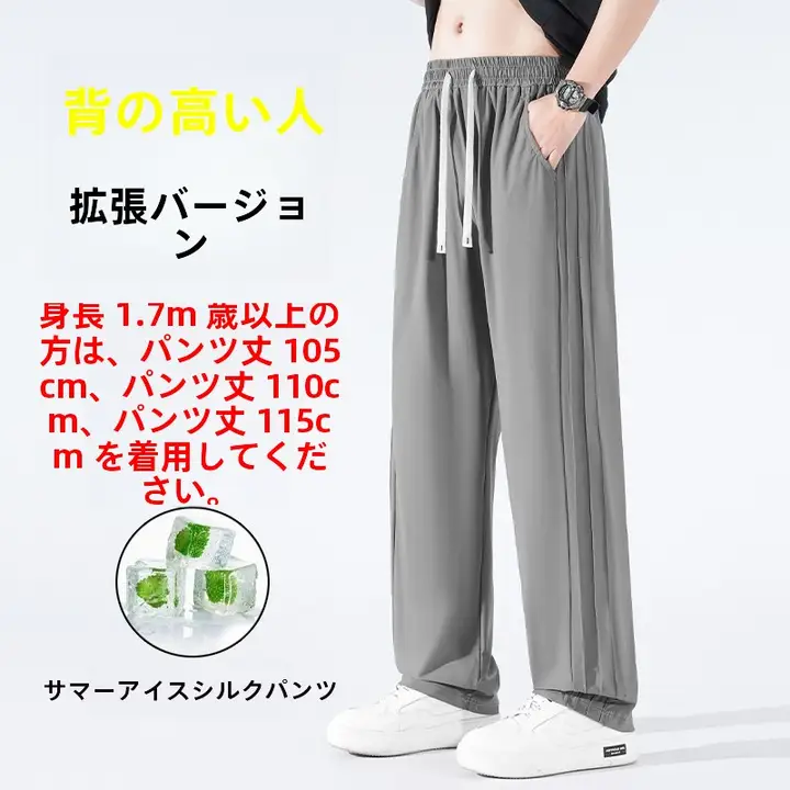 ティーンエイジャー 190 背の高い男性用アイスシルクパンツの拡張バージョン