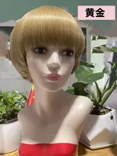 ショートボブヘアウィッグ【女性用・モダンデザイン・マッシュルームカット】