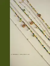 QIANTAO オリジナル アートオイルペイントパールネックレス 重ね付け用 レディースブレスレット チョーカー プレゼント