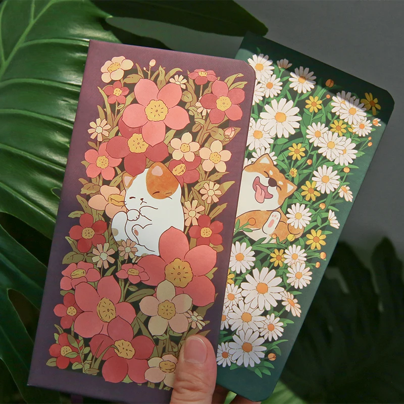 かわいい手描きの動物週間ノート：bullet journal に使えるカラーテーマとページレイ アウトアイデア