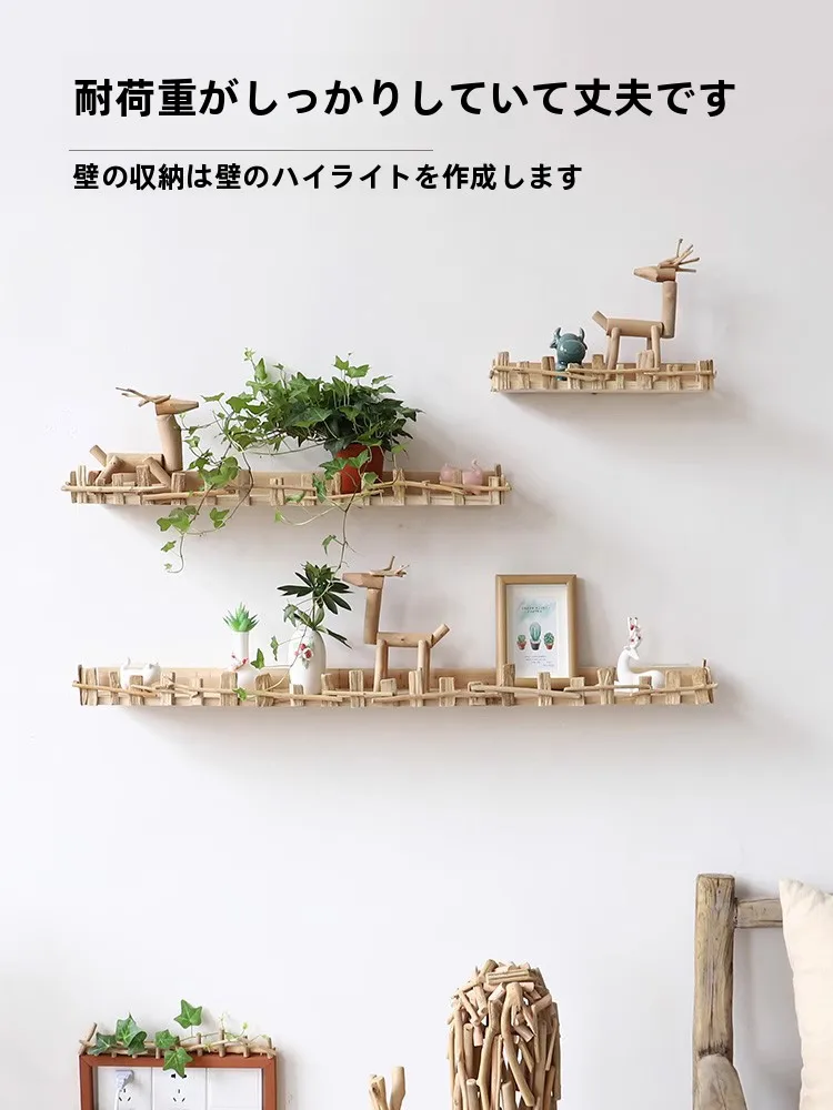 穴あけ不要の原木製壁掛け収納ラック：木製DIYの初期投資を最小限に抑える実用設計
