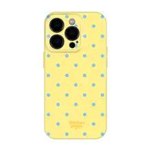 波点デザインの黄携帯電話ケース【iPhone用・シンプルでおしゃれ・個性的】