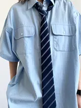 中性学院風ストライプネクタイ【カジュアル・男女兼用】（セットアップ対応）